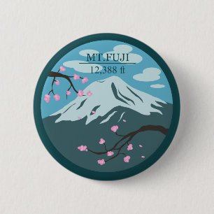 Mt. Fuji Altitude 2 Inch Round Button