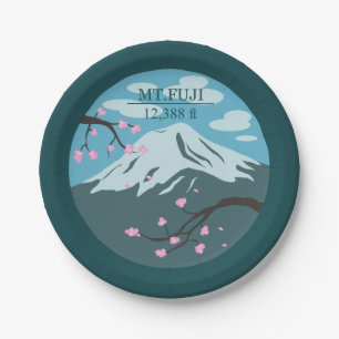 Mt. Fuji Altitude Paper Plate