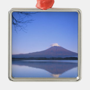 Mt. Fuji from Motosu Lake, Yamanashi, Japan Metal Ornament