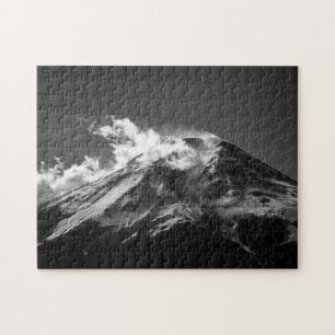 Mt. Fuji in Black and White Jigsaw Puzzle