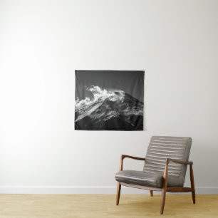 Mt. Fuji in Black and White Tapestry