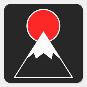 Mt. Fuji inspired Square Sticker