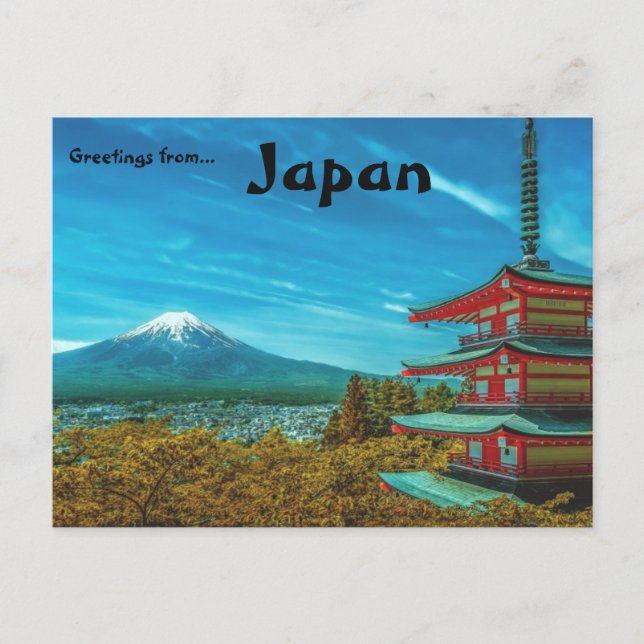 Mt Fuji Japan Postcard (Front)