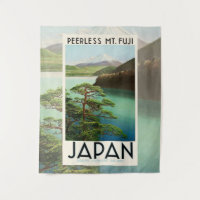 Mt Fuji Japan Travel Poster Vintage Art