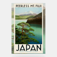 Mt Fuji Japon affiche Voyage Art Vintage