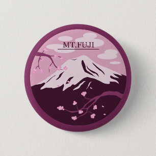 Mt. Fuji (Pink) 2 Inch Round Button