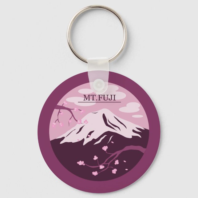 Mt. Fuji (Pink) Keychain (Front)