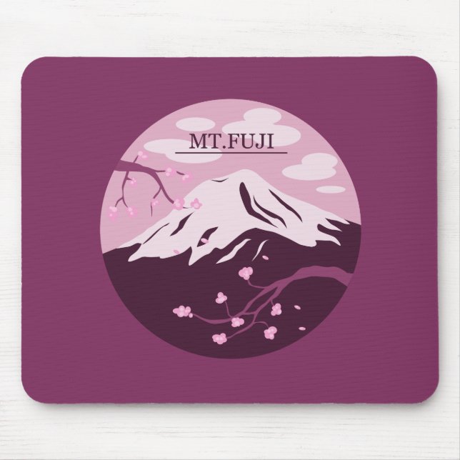 Mt. Fuji (Pink) Mouse Pad (Front)