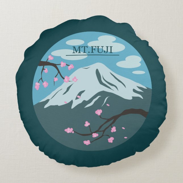 Mt. Fuji Round Pillow (Back)