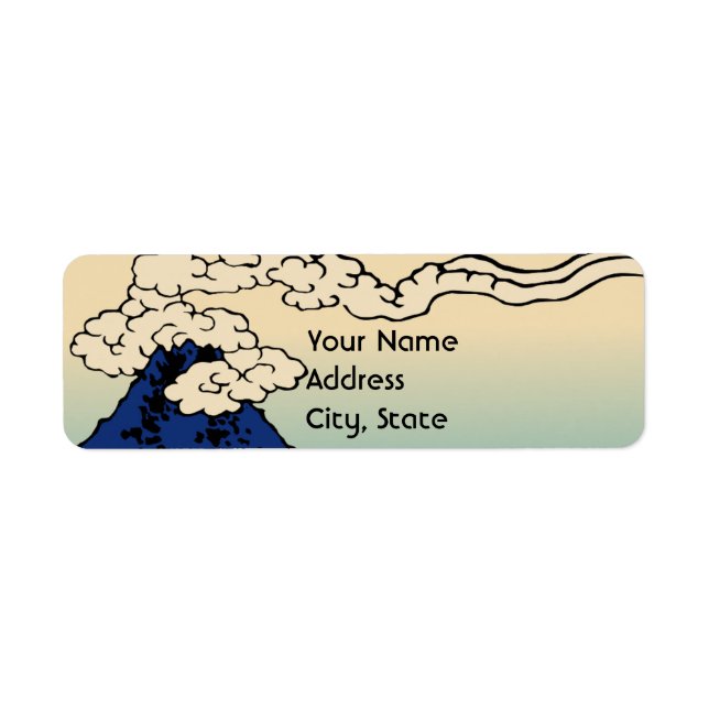 Mt. Fuji with Clouds Return Address (Front)