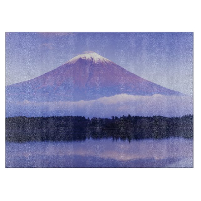 Mt. Fuji with Lenticular Cloud, Motosu Lake, Cutting Board (Front)