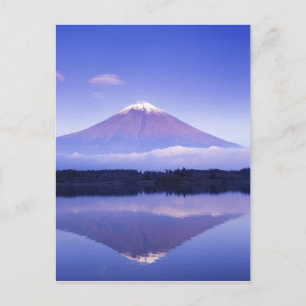 Mt. Fuji with Lenticular Cloud, Motosu Lake, Postcard