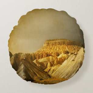 Mt. Garfield Round Pillow