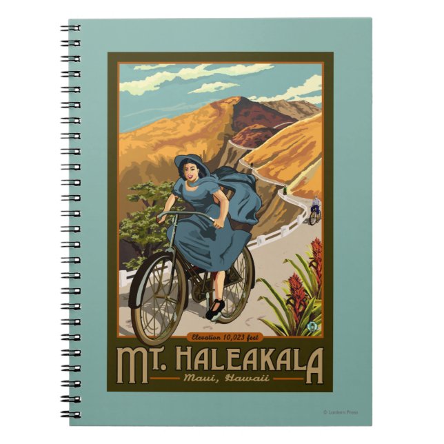 Mt. Haleakala Bicycle Rides Hawaii Notebook (Front)