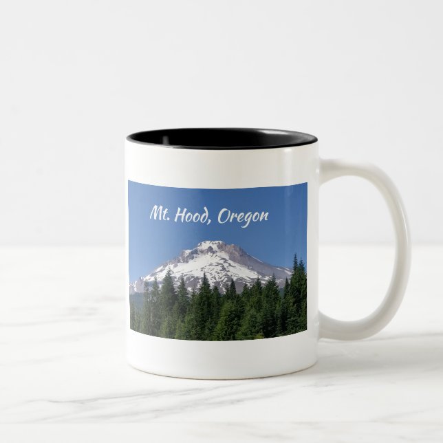 Mt. Hood from Mount Hood Skibowl Two-Tone Coffee Mug (Right)