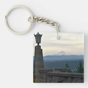 Mt. Hood from Rocky Butte, Portland, Oregon Keychain
