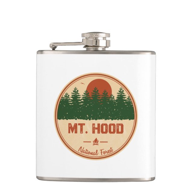 Mt. Hood National Forest Hip Flask (Front)