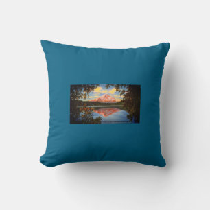Mt. Hood, Oregon Crystal Clear Lost Lake Throw Pillow