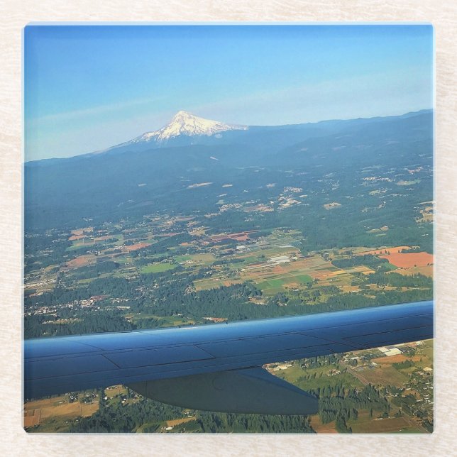 Mt. Hood, Oregon Glass Coaster (Front)
