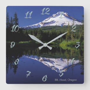 Mt. Hood, Oregon Square Wall Clock