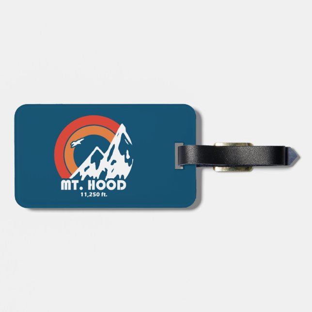 Mt. Hood Oregon Sun Eagle Luggage Tag (Back Horizontal)