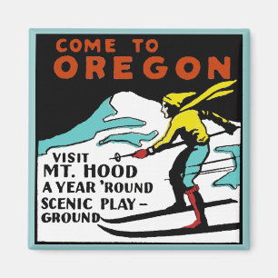 Mt. HOOD OREGON - Vintage Travel Magnet