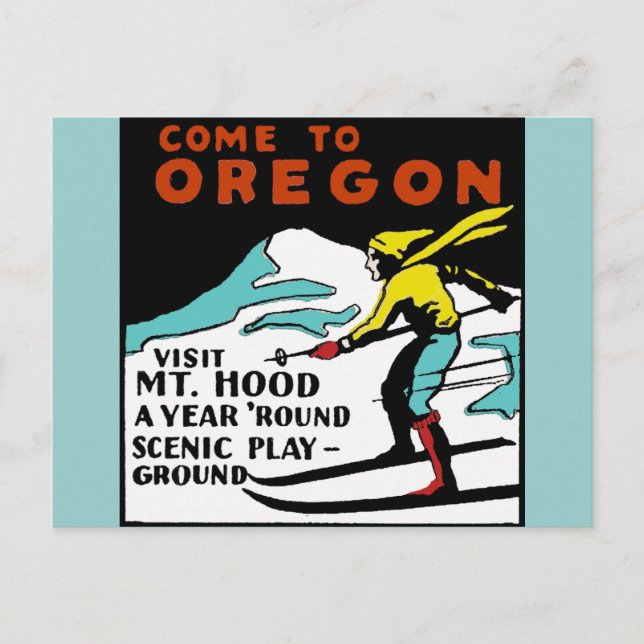 Mt. HOOD OREGON - Vintage Travel Postcard (Front)