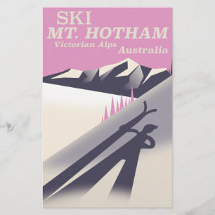 Mt. Hotham, Victorian Alps ski poster. Stationery