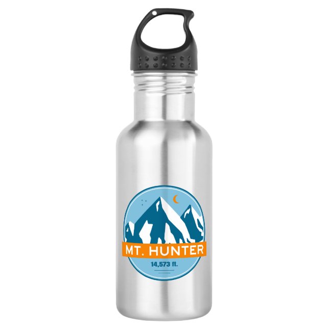 Mt. Hunter Alaska Stars Moon 532 Ml Water Bottle (Front)