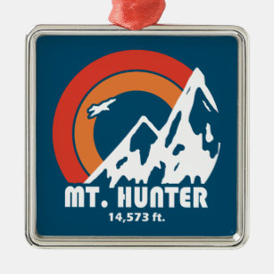 Mt. Hunter Alaska Sun Eagle Metal Ornament