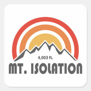 Mt. Isolation New Hampshire Square Sticker