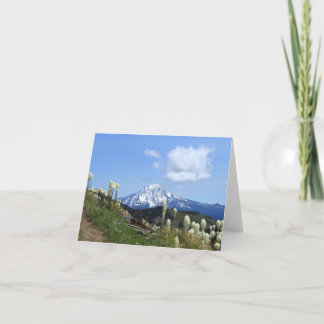 Mt. Jefferson blanc 4x6 carte pour notes.