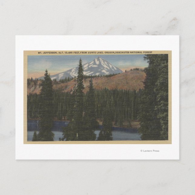 Mt. Jefferson, Oregon - View from Hunts Lake Postcard (Front)
