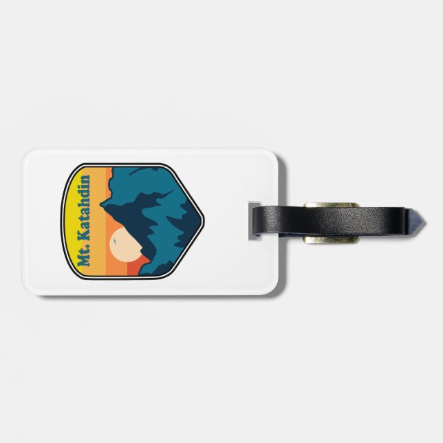 Mt. Katahdin Maine Sunrise Luggage Tag (Back Horizontal)