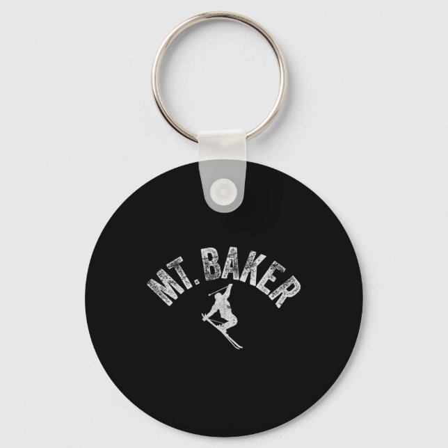 Mt Ker Ski Mount Ker Washington Skiing Cool Winter Keychain (Front)