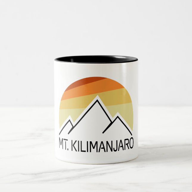 Mt. Kilimanjaro Retro Two-Tone Coffee Mug (Center)