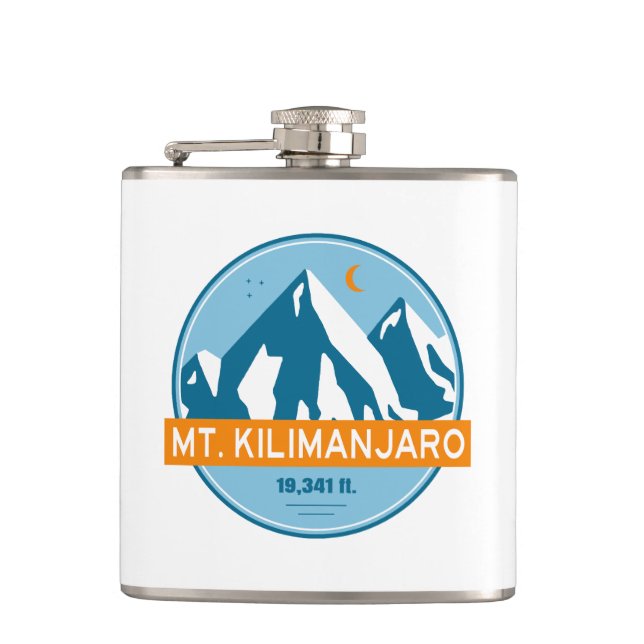 Mt. Kilimanjaro Stars Moon Hip Flask (Front)