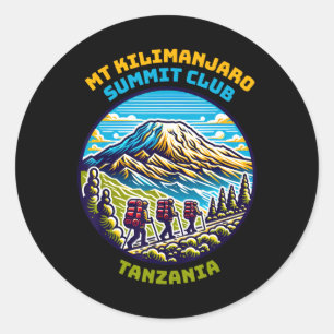 Mt Kilimanjaro Summit Club Tanzania Africa's Highe Classic Round Sticker