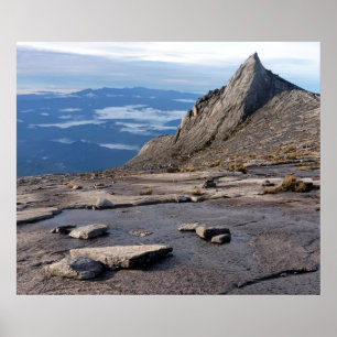 mt kinabalu borneo poster