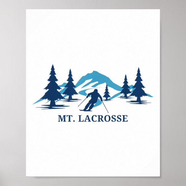 Mt. Lacrosse Wisconsin Ski Resort Skiing Skier _1  Poster (Front)
