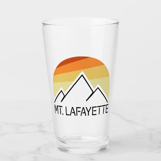 Mt. Lafayette New Hampshire Retro Glass (Front)
