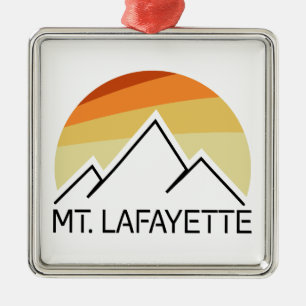 Mt. Lafayette New Hampshire Retro Metal Ornament