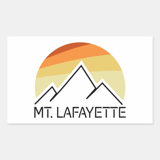Mt. Lafayette New Hampshire Retro Sticker (Front)