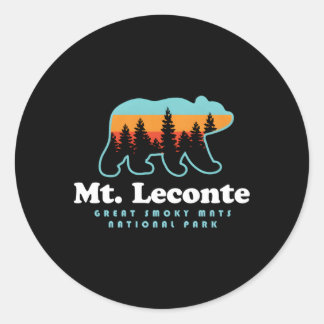 Mt Leconte Great Smoky Mountains Bear Classic Round Sticker