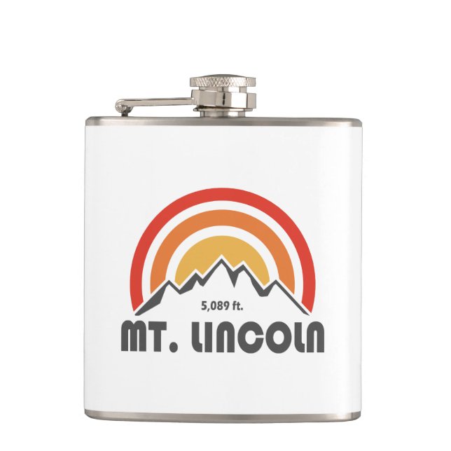 Mt. Lincoln New Hampshire Hip Flask (Front)