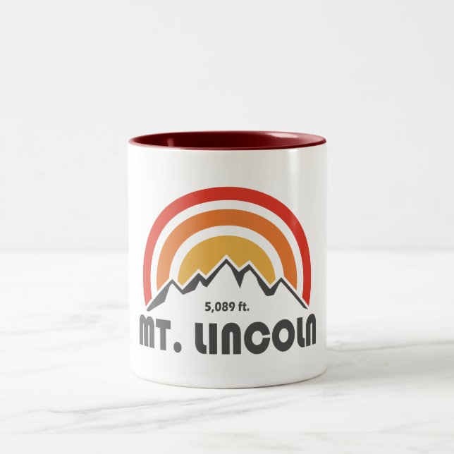 Mt. Lincoln New Hampshire Two-Tone Coffee Mug (Center)