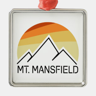 Mt. Mansfield Retro Metal Ornament