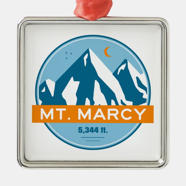 Mt. Marcy New York Stars Moon Metal Ornament (Front)