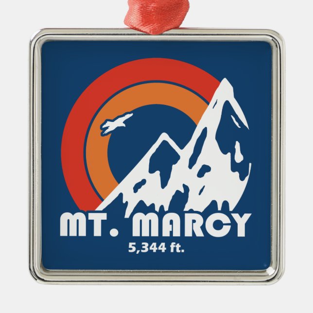 Mt. Marcy Sun Eagle Metal Ornament (Front)