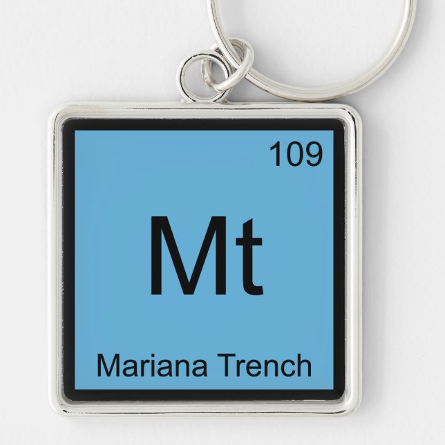 Mt - Mariana Trench Chemistry Element Symbol Tee Keychain (Front)